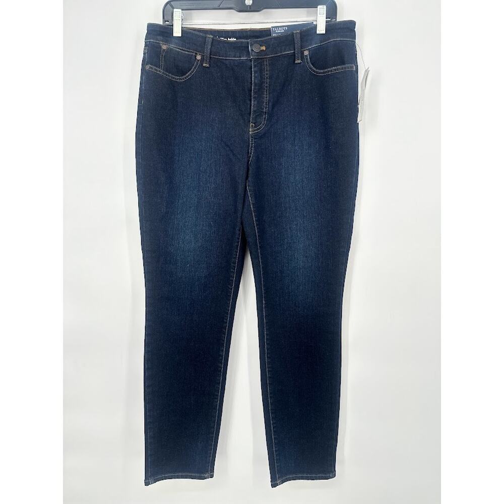 Talbots Jeans Womens 10 Dark Wash Slim Ankle‎ Flawless Stretch Denim 5-Pocket